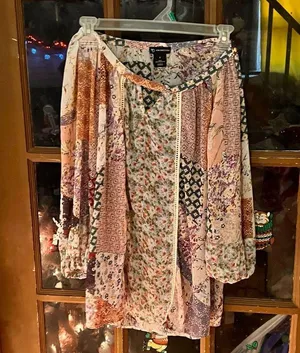 Boho top . New Directions brand. Size small thumbnail 4