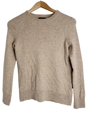 Quince Cashmere Long Sleeve Crew Neck Sweater in Oatmeal sz M shrunk fits like S thumbnail 1