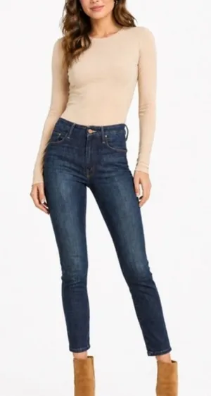Mother Denim Women’s The Looker Switch It Up Dark Wash Crop Skinny Jeans Size 28 thumbnail 1