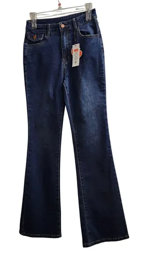 Cider Flare Leg Jeans Dark‎ Wash Denim High Rise Bootcut Women's Size thumbnail 1