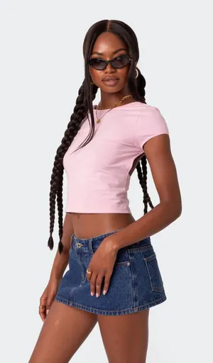 Edikted Open Back Tshirt thumbnail 3