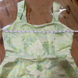 Lulus Brighter Side Light Green Floral Satin Jacquard Mini Dress thumbnail 5