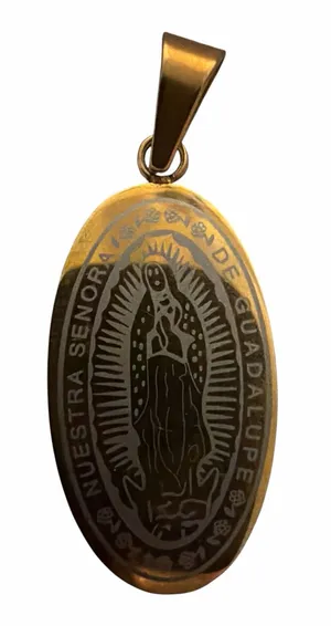Virgen Maria de Guadalupe Mother Mary religious pendant medalla dije jewelry NEW thumbnail 1