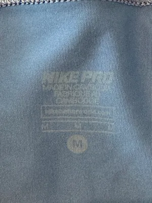 Nike Blue Compression Shorts with Black Waistband and Yellow Swoosh thumbnail 8