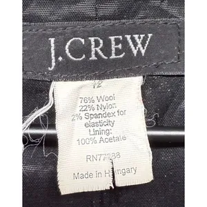 J‎ Crew Blazer Womens Sz 12 Gray Hidden Button Jacket Wool Stretch Preppy thumbnail 6