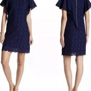 J. Crew 100% Cotton Navy Mini Dress thumbnail 2
