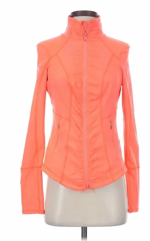 Zella Coral Ruched Zip-Up Athleisure Sporty Activewear Jacket Size S/P thumbnail 1