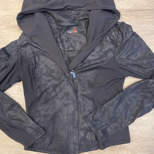 Guess Women’s moto Jacket black hooded Faux Leather S thumbnail 5