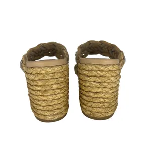 Stuart Weitzman Lana 85 Raffia Crystal Slide Sandals Estimated Size 9 thumbnail 11