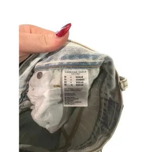 American Eagle Light Wash Striped 90s Inspired Mom Jeans Women's Size‎ 6 thumbnail 4