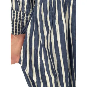 NWT Anthropologie Long Sleeve Sweetheart Midi Dress Blue Striped Size Small Boho thumbnail 15
