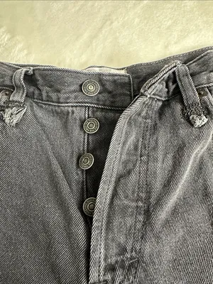 We the Free Washed Black Denim Frayed Hem Shorts thumbnail 3