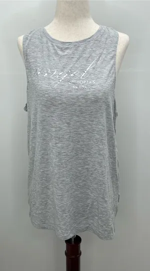 Victoria's Secret Angel Tank Top Womens Medium Gray Sleeveless Open Back Twisted thumbnail 1
