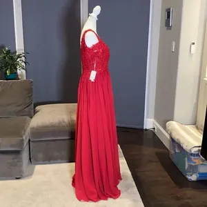 Women’s A-Line Cap Sleeve Bridesmaid Prom Party Dress with Leg Slit Size L NWT thumbnail 5
