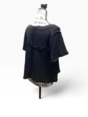 POL Black waffle knit v-neck size Small thumbnail 6