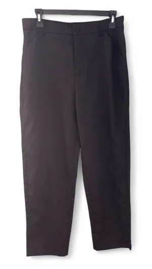 Women's Black Casual Cropped Pants Size L thumbnail 1