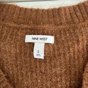 Nine West Metallic Sparkle Knit V Neck Long Sleeve‎ Sweater Brown Womens Small Minimalist thumbnail 7