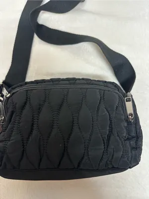 Quilted Black Crossbody Bag - Everyday Lightweight Shoulder Bag thumbnail 1