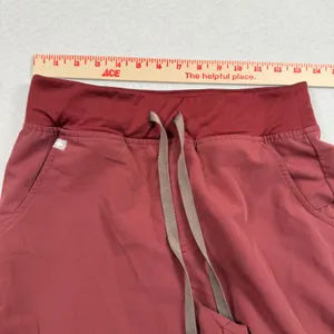 FIGS HW Zamora Jogger Women Small Red‎ Scrub Pants High Waist W22SW2012 thumbnail 6