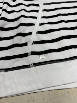 Lauren Ralph Lauren Striped Black & White funnel neck Pullover Sweatshirt large thumbnail 10