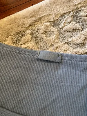 Brandy Melville John galt light blue button crop top thumbnail 2