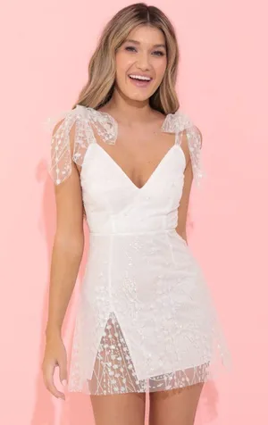 Lucy in the Sky White Sequin Dress thumbnail 2