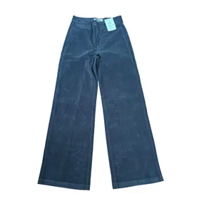 Madewell The Wide-Leg Pant Corduroy High Rise‎ Black Coal Size 26 NWT thumbnail 3