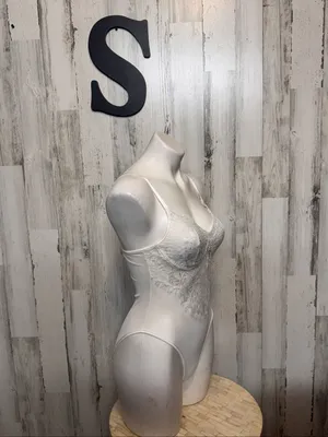 SHEIN White Lace Underwire Bodysuit Womens Size S Lingerie Teddy Corset thumbnail 7