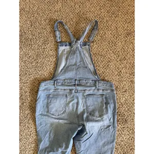 a.glow‎ Maternity Women's Blue Distressed Jean Overalls Size XL thumbnail 8