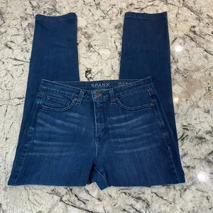 Spanx The Slim X Straight Jean‎ Dark Wash Size 28 thumbnail 5