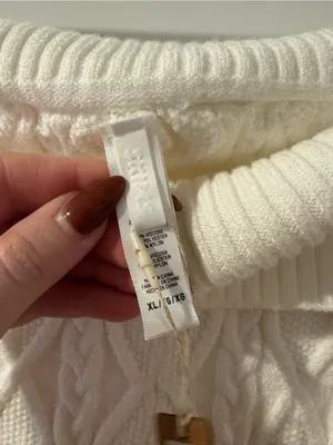 RARE BNWT Skims Snow Bunny Knit Foldover Pant in Snow XL thumbnail 5