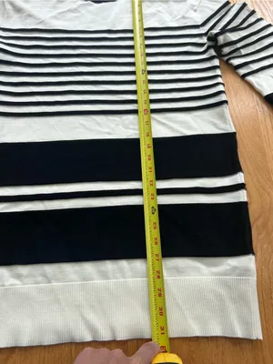 Lovers and Friends Aurora Striped Sweater Dress Black White Women's Size XS thumbnail 10