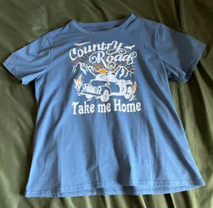 Cute Vintage Style Country T Blue Size M thumbnail 4