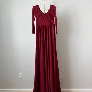 Witchy Burgundy sz S Maxi Oversized Dress Goth Moody Feminine Whimsigoth‎ Witchy thumbnail 2