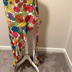 NWT Eden Amanda Uprichard Floral Ruffle High-Low Gown women's size XL thumbnail 6