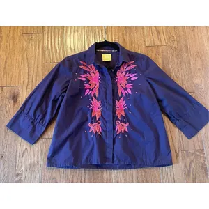 Maeve Anthropologie purple sequin cropped blouse 2 thumbnail 8