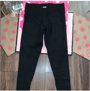Victoria's Secret PINK rainbow rhinestone bling yoga leggings thumbnail 5