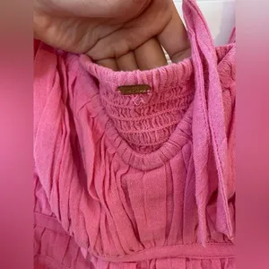 Barbiecore Pink Chloe Cotton Blouse thumbnail 2