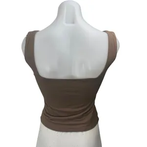 White Fox Women Brown Sleeveless Sweetheart Cinch Cami Camisole Tank Top Size S thumbnail 2