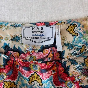 KAS New York Anthropologie Winterstar Mandala Print Blouse Women 6 Multi-Color thumbnail 8