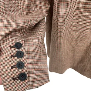 Free People Reggie Oversized Blazer Plaid Houndstooth Ginger‎ Combo Size XL thumbnail 8