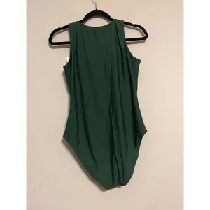 Quince Italian Zip-Front One-Piece Swimsuit in Palm Green Size XS NWT! thumbnail 5