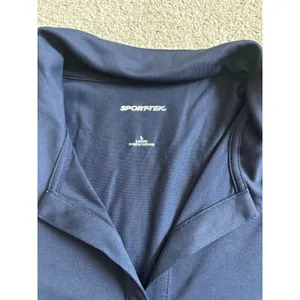Sport-Tek Polo Shirt Large Navy Blue Performance Athletic V-Neck Short Sleeve thumbnail 3
