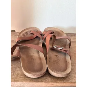 Yokono Tan Leather Toe‎ Loop Cork Slide Sandals Spain EU 40 US 9 thumbnail 7
