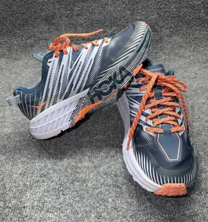 Hoka One One Navy and Orange Speedgoat Trail Sneakers thumbnail 1