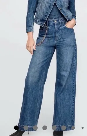 Cult Gaia X Gap Wide Leg Gold Chain Jeans thumbnail 1