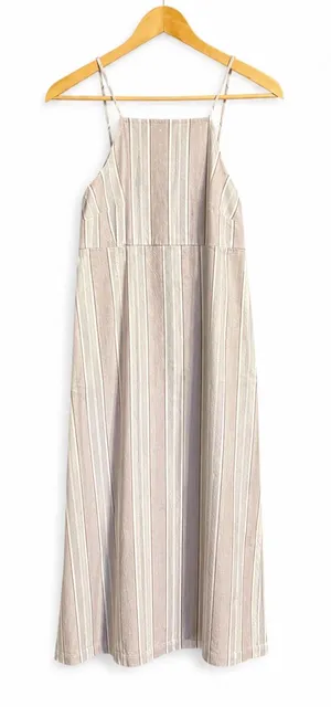 NWT Urban Outfitters Sicily Linen‎ Side Button Midi Dress Medium thumbnail 1