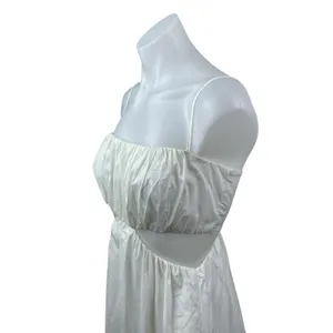NEW Abercrombie & Fitch Smocked Cutout Sleeveless Midi Maxi Flare A-Line Dress S thumbnail 2