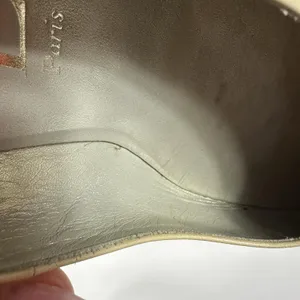 Yves Saint Laurent Pumps Womens 35 US 5 Beige Leather Kitten Heel Closed Toe thumbnail 12