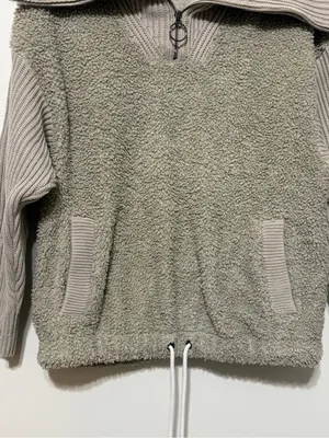 Varley Rogers Sweater Size Small Half Zip Sage Grey thumbnail 6